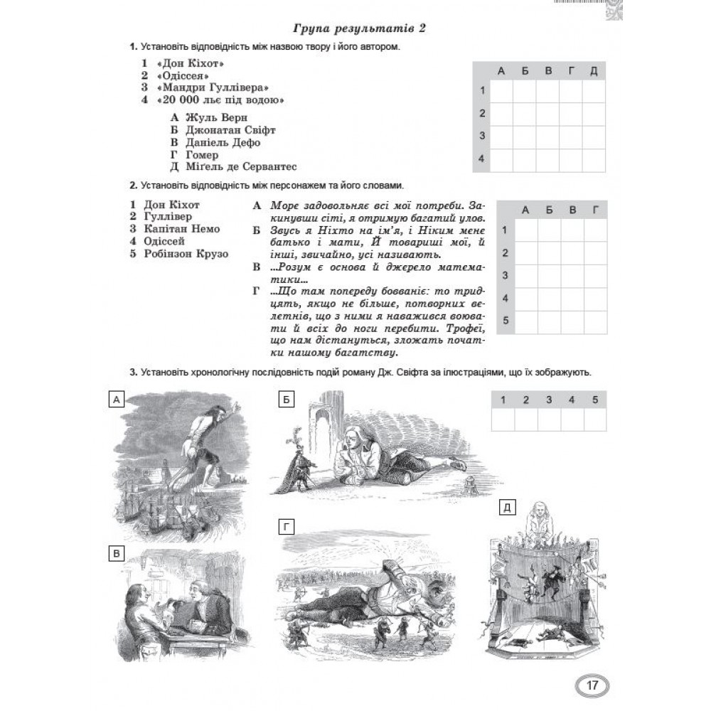 Зарубіжна література. 8 клас. Зошит для тематичного оцінювання навчальних досягнень - Волощук