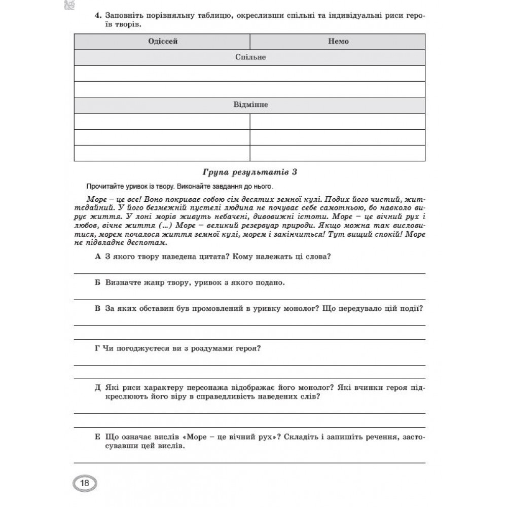 Зарубіжна література. 8 клас. Зошит для тематичного оцінювання навчальних досягнень - Волощук