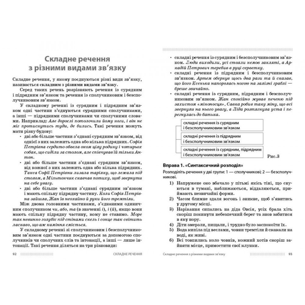 Українська мова. 9 - 11 клас. Вивчення складних речень на прикладах із творів Коцюбинського М.М. - Обідченко О. О.