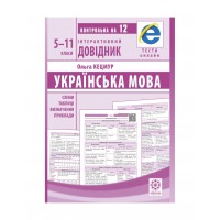 Інтерактивний довідник. Українська мова. Схеми і таблиці. Визначення. Приклади. ОН ЛАЙН ТЕСТИ + Q код (9786176866923)