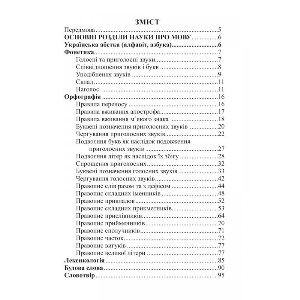 Українська мова. Довідник для підготовки до НМТ і ЗНО. 2026